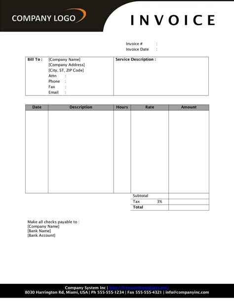 Invoice Template For Designers - Detrester.com