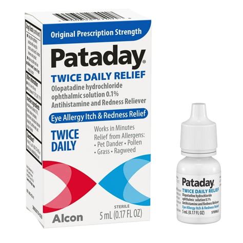 Pataday Twice Daily Eye Care Allergy Relief Eye Drops, 5 ml - Walmart.com