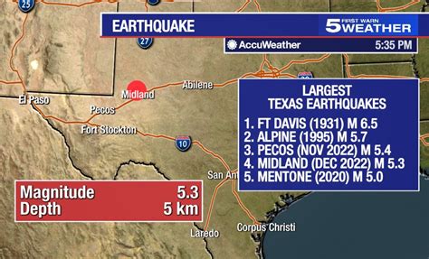 PHOTO Midland Texas Earthquake Is 4th Largest In Texas State History