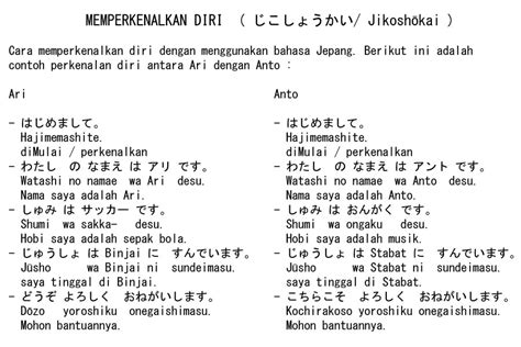 Contoh Perkenalan Dalam Bahasa Jepang – Sinau