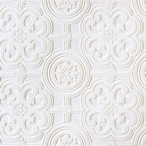 Brewster Wallcovering Anaglypta X 57-sq ft Paintable Vinyl Tile ...