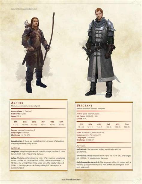 The King's Army - A D&D 5e Monster Pack | D&d dungeons and dragons, Dnd ...