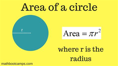 Area of a circle - formula and examples - MathBootCamps