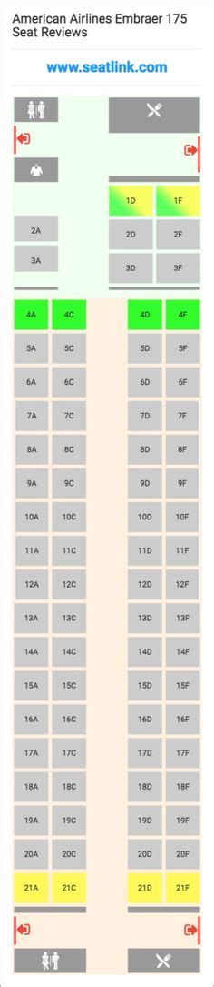 American Airlines Embraer 170 Seat Map