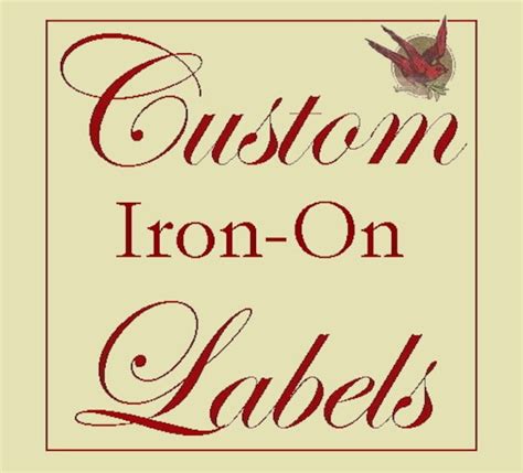 40 Custom Cotton IRON-ON Labels Fabric Garment Tags with YOUR