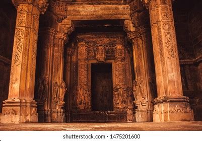 Carvings Reliefs Inside Sacred Hindu Temple Stock Photo 1475201600 ...