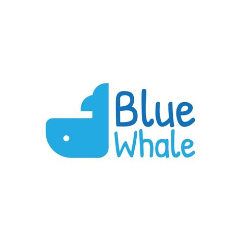 Simple blue whale logo design 5177315 Vector Art at Vecteezy