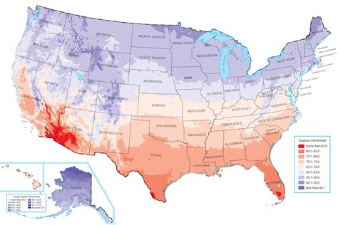 US Temperature Map - GIS Geography