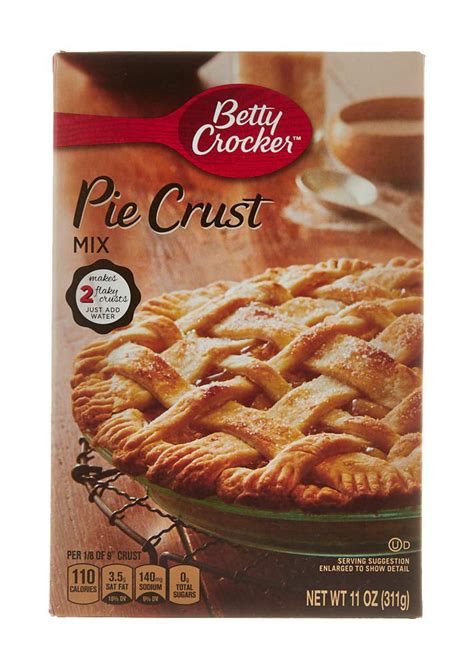 Betty Crocker Pie Crust Mix Makes 2 Crusts 11.0 oz Box - Walmart.com ...