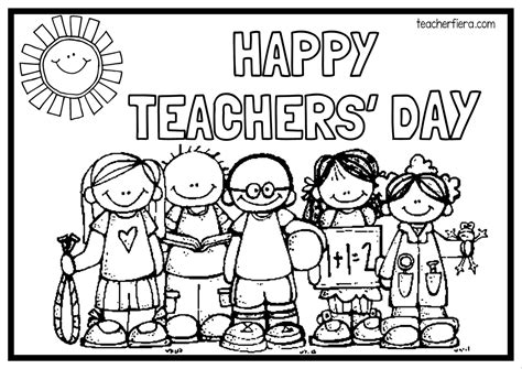 teacherfiera.com: HAPPY TEACHERS' DAY (COLOURING)