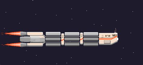 Spaceship Pixel Art GIF