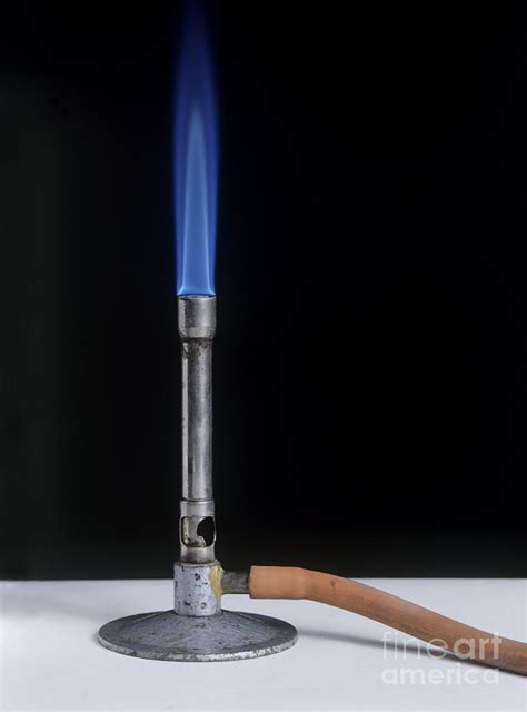 Lit Bunsen Burner Photograph by Martyn F. Chillmaid