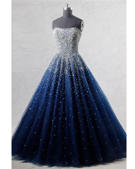 New Sparkle Princess Prom Dress Royal Blue Cinderella ball gown LP3625 ...