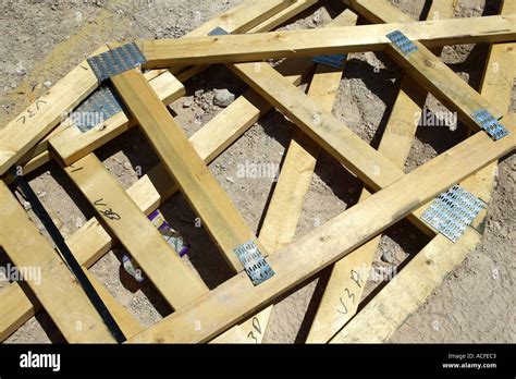 Roof Joists at Construction Site Stock Photo - Alamy