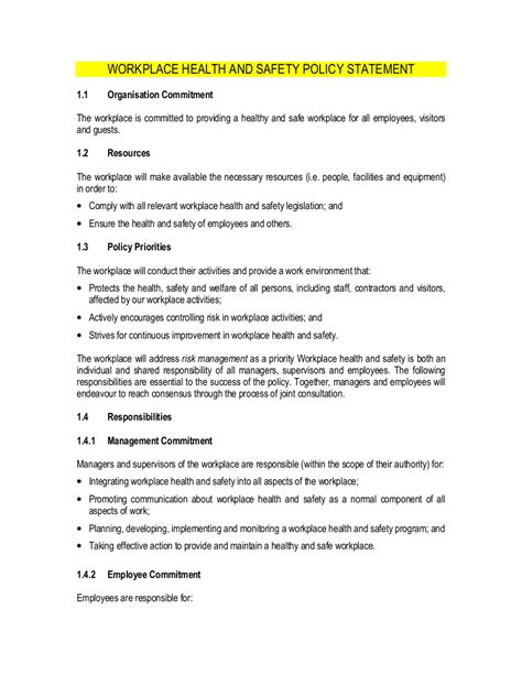 HealthSafety Policy - 23+ Examples, Format, Pdf