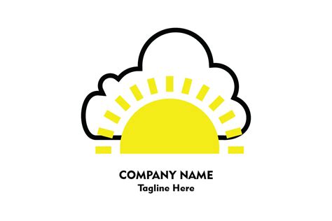 Sun Cloud Logo Vector Graphic by Yuhana Purwanti · Creative Fabrica