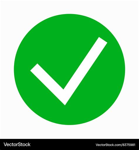 Green Tick Green Check Mark Tick Symbol Icon Sign In Green Color ...