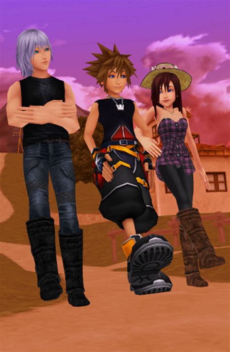 Kingdom Hearts Sora, Kairi, and Riku Outfit mmd by 9029561 on DeviantArt