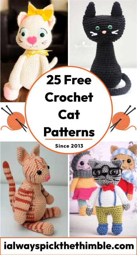 25 Free Crochet Cat Patterns (Amigurumi Pattern)