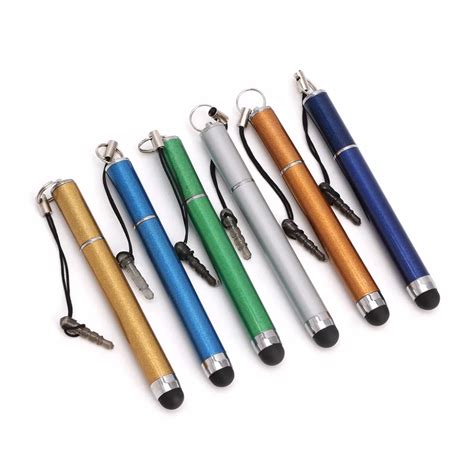 Universal Rubber Tipped 3 in1 Stylus pen+Ballpoint pen + Anti dust ...