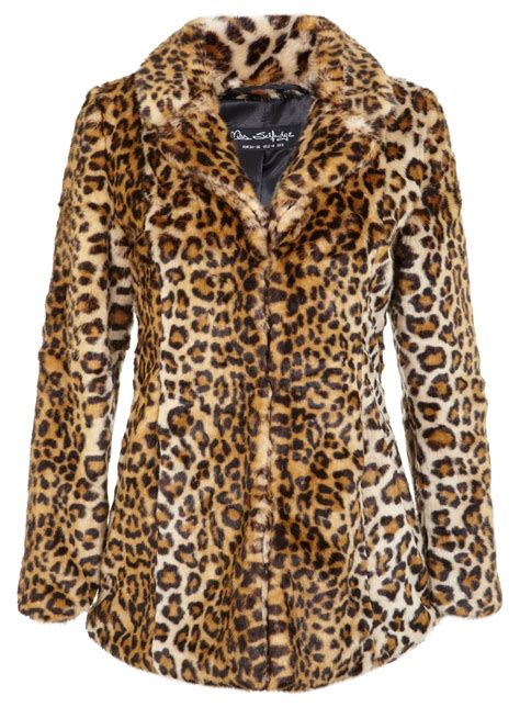 Miss selfridge Faux Fur Leopard Print Coat in Animal (leopard) | Lyst