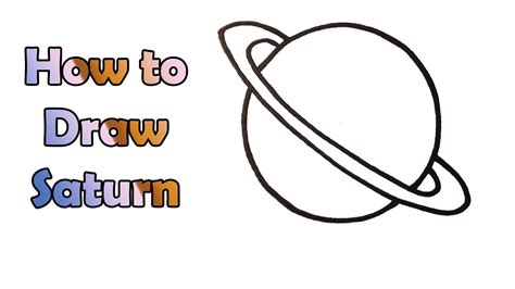 How to Draw the Planet Saturn - Very Easy - For Kids - YouTube