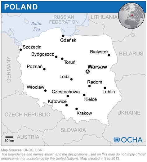 Poland: Location Map (2019) - Poland | ReliefWeb