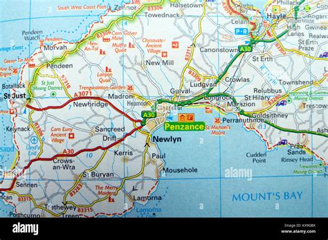 Road Map Of Penzance