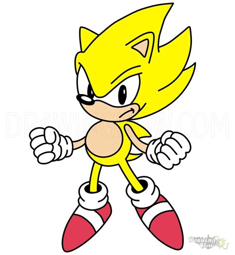 How to Draw Super Sonic - DrawingNow