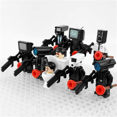 Skibidi Toilet Youtube Shorts Minifigure Set of 8pcs With Weapons ...