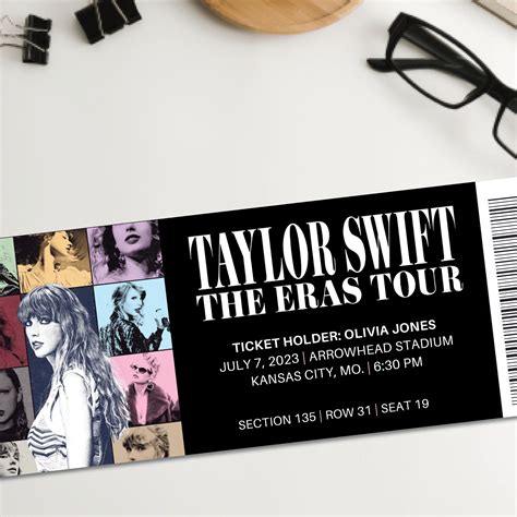 Taylor Swift The Era's Tour Concert Ticket for Gifting or - Etsy México