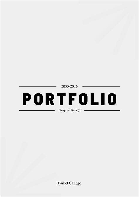 Professional Portfolio Cover Page Design