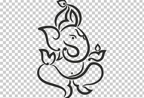 Ganesha Drawing Deity PNG, Clipart, Art, Artwork, Bal Ganesh, Black And ...