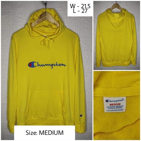 Champion yellow hoodies, Men's Fashion, Coats, Jackets and Outerwear on ...