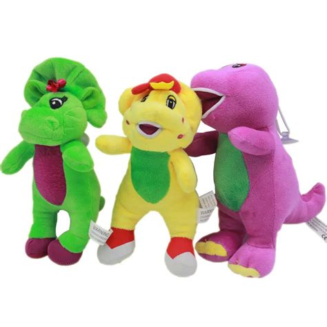 17cm Cartoon Barney The Dinosaur Plush Toys Cute Barney & Friends Plush ...