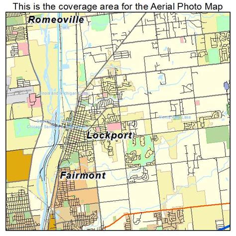 Aerial Photography Map of Lockport, IL Illinois