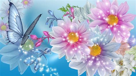 Beautiful Flower Wallpaper For Girls Desktop Wallpaper | Blue flower ...