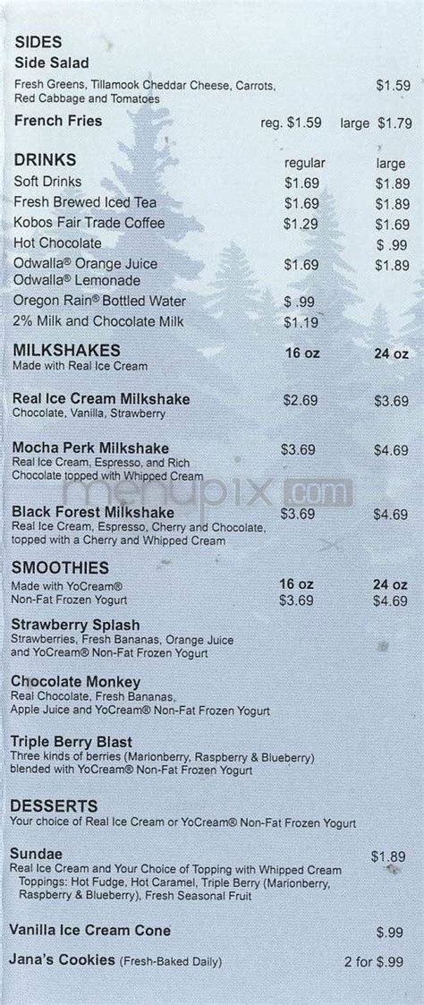 Menu of Burgerville in Oak Grove, OR 97267