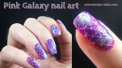 Pink Galaxy nail art - Keely's Nails