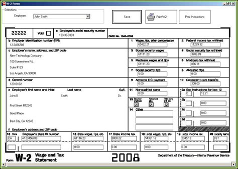 Employee W2 Form Sample - Form : Resume Examples #dP9l80Z9RD