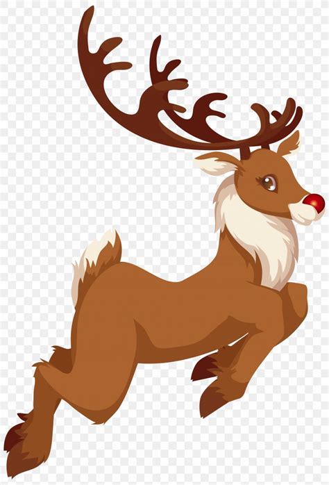 Rudolph Santa Claus Reindeer Christmas Clip Art, PNG, 4230x6234px ...