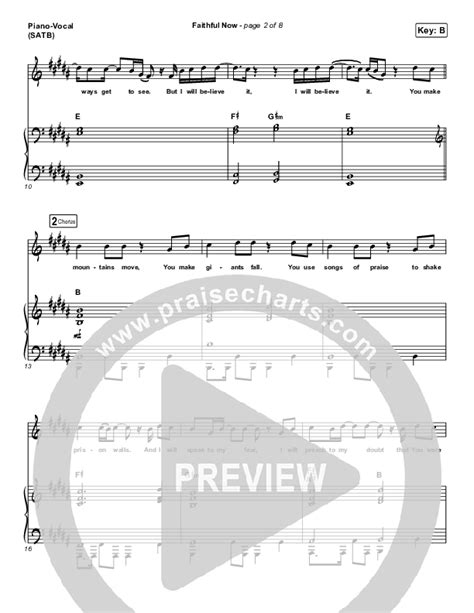 Faithful Now Sheet Music PDF (Vertical Worship) - PraiseCharts