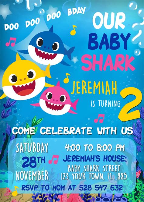 Baby Shark Party Invitation | Adorable Invite