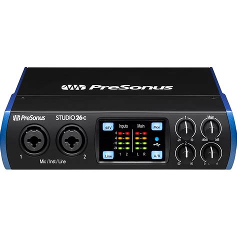 PreSonus STUDIO 26C USB-C 2x4 audio/MIDI interface | Musician's Friend