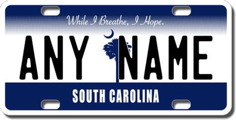 South Carolina Replica State License Plate for Bikes, Bicycles, ATVs ...