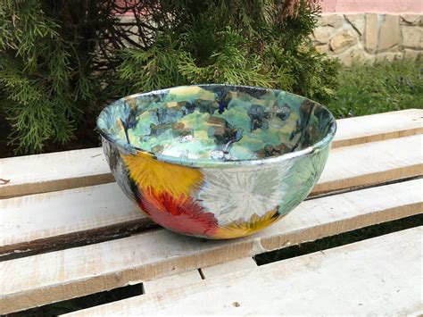 Colorful Bowl Ceramic Art Ceramic Bowl Modern Pottery | Etsy