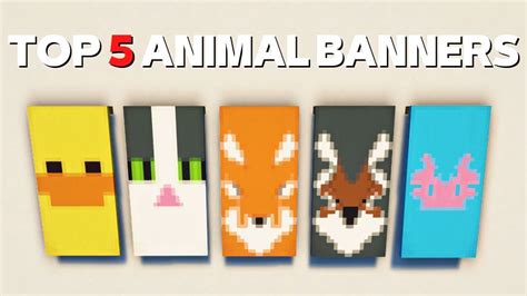 Top 5 Animal Banner Tutorial #2 | Minecraft - YouTube