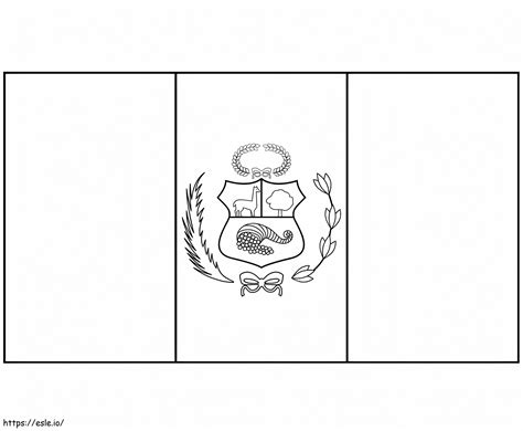 Peru Flag coloring page