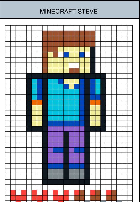 Minecraft Pixel Art Templates Easy at viivalerieblog Blog