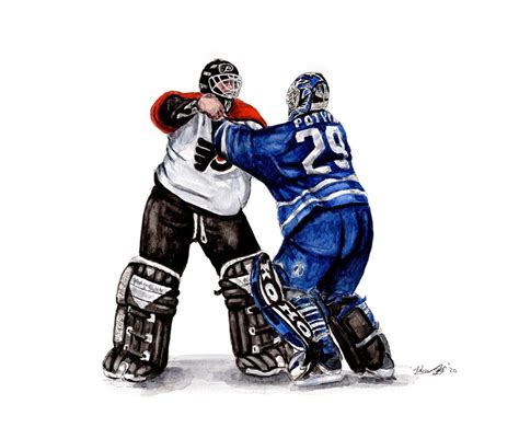 Felix Potvin vs Ron Hextall // Goalie Fight // Toronto Maple | Etsy